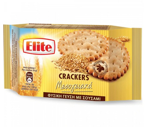 ELITE CRACKERS ΜΕΣΟΓΕΙΑΚΑ ΣΟΥΣΑΜΙ 105gr Σ16 