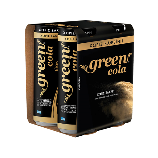 GREEN COLA ΧΩΡΙΣ ΚΑΦΕΪΝΗ 4Χ330ml