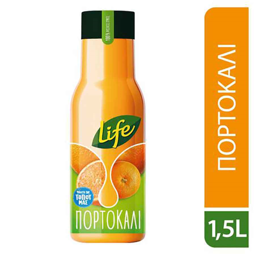 LIFE ΦΥΣΙΚΟΣ ΧΥΜΟΣ ΠΟΡΤΟΚΑΛΙ 1lt