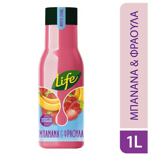LIFE ΦΥΣΙΚΟΣ ΧΥΜΟΣ ΦΡΑΟΥΛΑ ΜΠΑΝΑΝΑ ΜΠΟΥΚΑΛΙ  1lt