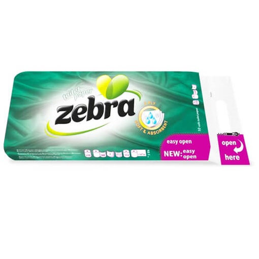 ZEBRA SOFT ABSORBENT GREEN 3ΦΥΛΛΟ 10 ΡΟΛΑ