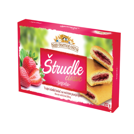ΣΤΡΟΥΝΤΕΛΑΚΙ STRUDLE CLASSIC ΜΕ ΓΕΥΣΗ ΦΡΑΟΥΛΑ (6TMX)126g