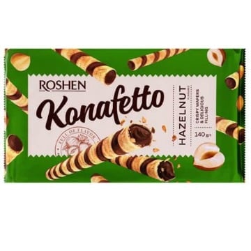 ROSHEN KONAFFETO ΠΟΥΡΑΚΙΑ 140gr. - (HAZELNUT CREAM)