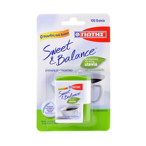 ΓΙΩΤΗΣ SWEET&BALANCE ΓΛΥΚΑΝΤΙΚΟ 100 ΔΙΣΚΙΑ 6.5gr Σ12 