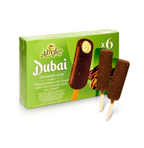 ΠΑΓΩΤΟ DUBAI CHOCOLATE STYLE ΦΥΣΤΙΚΙ/ΚΑΝΤΑΪΦΙ (6Χ100ml)