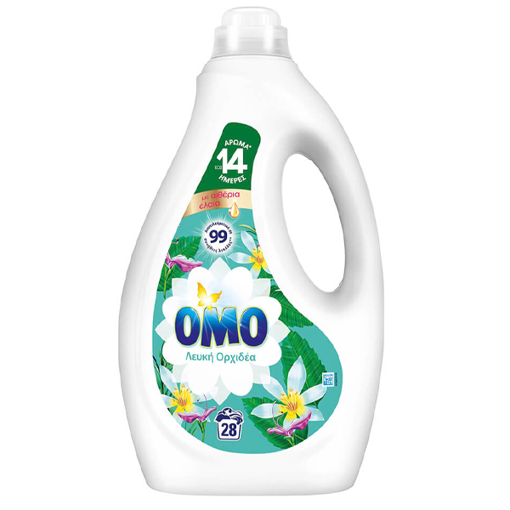 OMO ΥΓΡΟ ΠΛΥΝΤΗΡΙΟΥ 28μεζ. (1,4lit) - (ΛΕΥΚΗ ΟΡΧΙΔΕΑ)