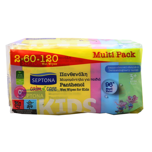 SEPTONA ΜΩΡΟΜΑΝΤΗΛΑ CALM N CARE (2x60τεμ.) - (KIDS) (ΠΑΝΘΕΝΟΛΗ)