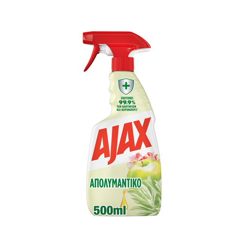 AJAX ΑΠΟΛΥΜΑΝΤΙΚΟ ΜΕ ΑΙΘΕΡΑΙΑ ΕΛΑΙΑ ΑΝΘΗ ΜΗΛΙΑΣ 500ml Σ12 