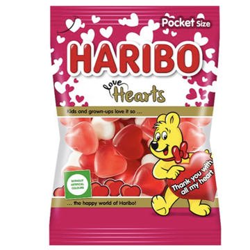 HARIBO ΖΑΧΑΡΩΤΑ 100g - (LOVE HEARTS)