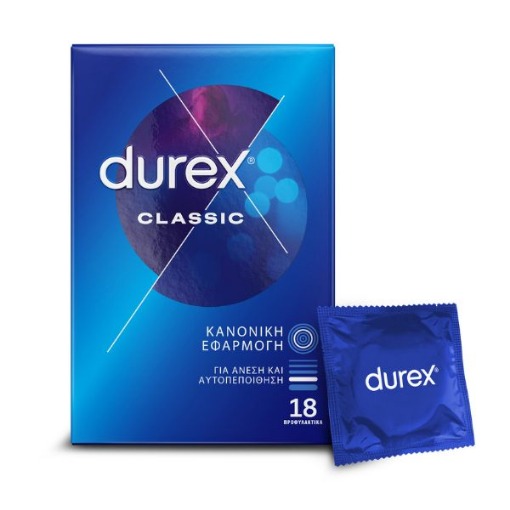 DUREX ΠΡΟΦΥΛΑΚΤΙΚΑ 18τμχ - (CLASSIC) (ΚΑΝΟΝΙΚΗ ΕΦΑΡΜΟΓΗ)