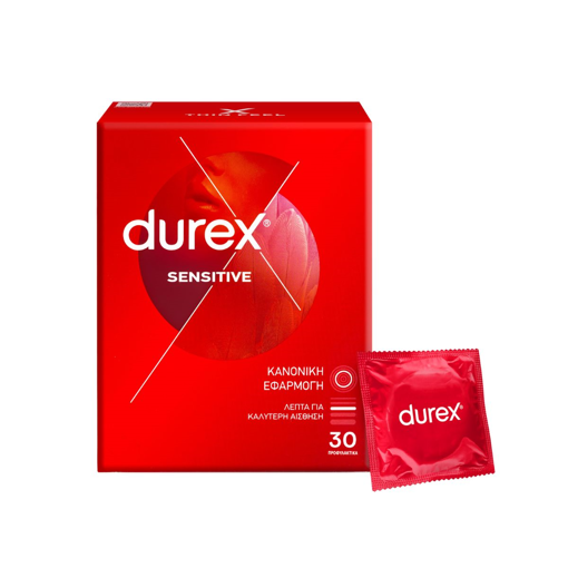DUREX ΠΡΟΦΥΛΑΚΤΙΚΑ 30τμχ - (SENSITIVE) (ΚΑΝΟΝΙΚΗ ΕΦΑΡΜΟΓΗ)