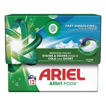 ARIEL ΥΓΡΕΣ ΚΑΨΟΥΛΕΣ ALL IN 1  (12τεμ.) - (ALPINE)