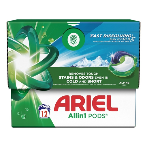 ARIEL ΥΓΡΕΣ ΚΑΨΟΥΛΕΣ ALL IN 1  (12τεμ.) - (ALPINE)
