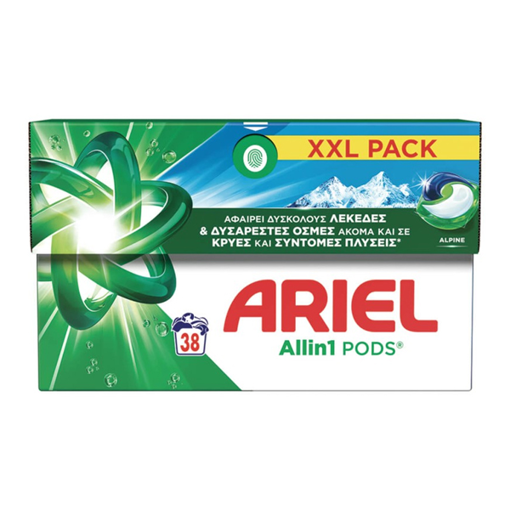 ARIEL ΥΓΡΕΣ ΚΑΨΟΥΛΕΣ ALL IN 1  (38τεμ.) - (ALPINE)