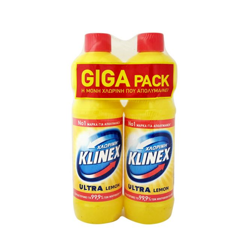 ΧΛΩΡΙΝΗ KLINEX ULTRA LEΜON 2x750ml - GIGA PACK