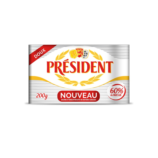 PRESIDENT ΒΟΥΤΗΡΟ ΑΝΑΛΑΤΟ 60% ΛΙΠΑΡΑ 200g