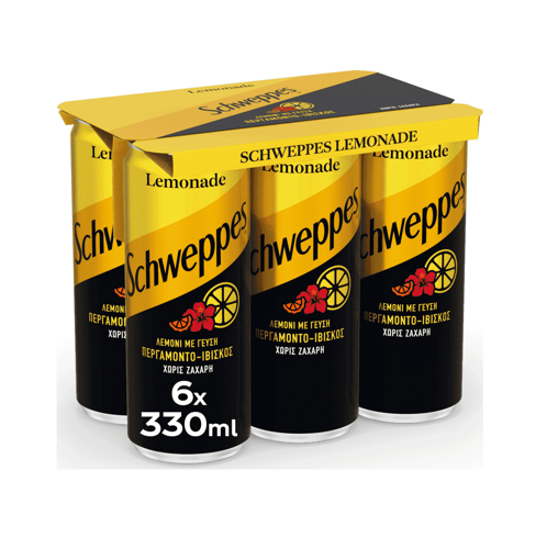 SCHWEPPES ΣΟΔΑ (6x330ml) - (ΠΕΡΓΑΜΟΝΤΟ & ΙΒΙΣΚΟΣ)