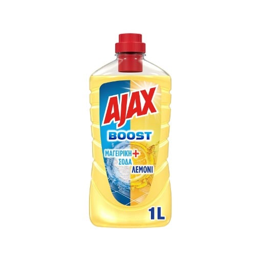 AJAX ΥΓΡΟ ΔΑΠΕΔΟΥ BOOST ΜΑΓΕΙΡΙΚΗ ΣΟΔΑ&ΛΕΜΟΝΙ 1LTR  Σ12 