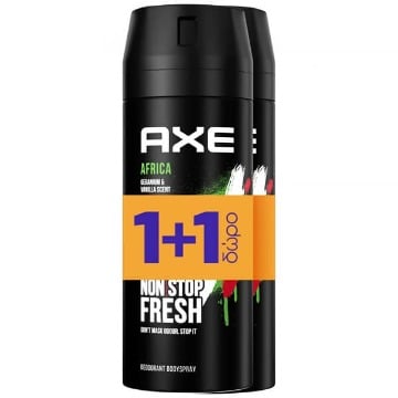 ----AXE ΑΠΟΣΜΗΤΙΚΟ SPRAY AFRICA (150ml) 1+1 ΔΩΡΟ