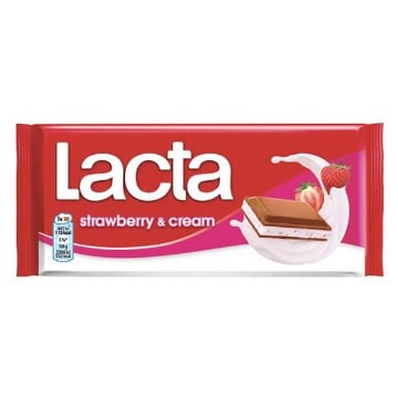 LACTA ΣΟΚΟΛΑΤΑ 100gr. - (ΚΡΕΜΑ ΦΡΑΟΥΛΑ)