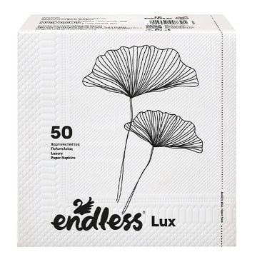 ENDLESS ΧΑΡΤΟΠΕΤΣΕΤΑ LUX 50τεμ. - (33x33cm) (ΛΕΥΚΗ)