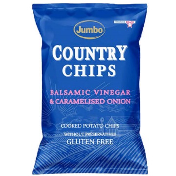 JUMBO COUNTRY CHIPS ME BALSAMIC VINEGAR & CARAMELIS 150gr