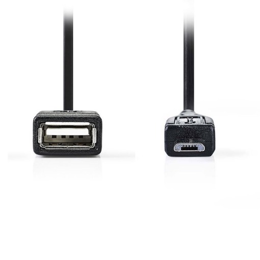 ΚΑΛΩΔΙΟ OTG, USB HIGH-SPEED - USB MICRO B 0.2m NEDIS CCGP60515BK02