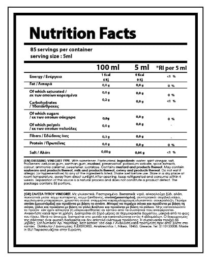 NUTRIYUMMY 0% SAUCE VINEGRET 425ml