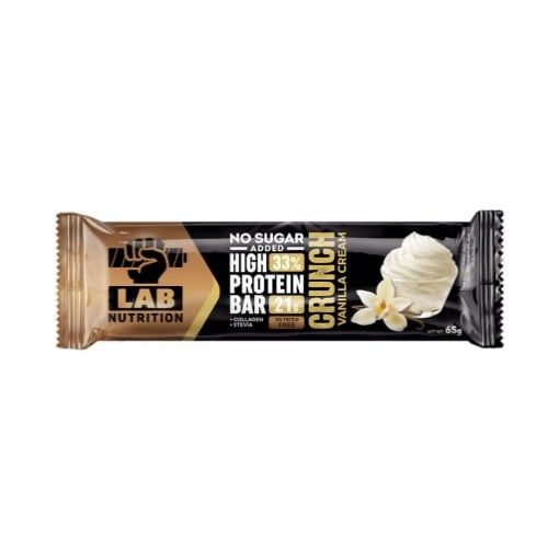 LAB NUTRITION ΜΠΑΡΑ ΠΡΩΤΕΙΝΗΣ 65g - (CRUNCH VANILLA CREAM/NO SUGAR)