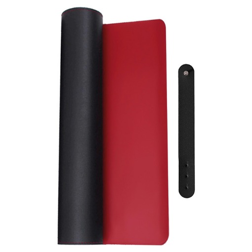 XL ΔΕΡΜΑΤΙΝΟ MOUSEPAD ΔΙΠΛΗΣ ΟΨΗΣ ΜΑΥΡΟ-ΚΟΚΚΙΝΟ 800x345x1.8mm NOD STATUS XL BLACK-RED