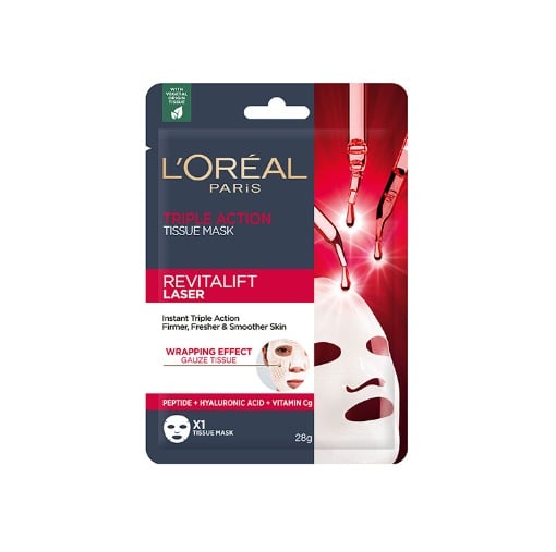 LOREAL REVITALIFT LASER TRIPLE ACTION TISSUE MASK 28g